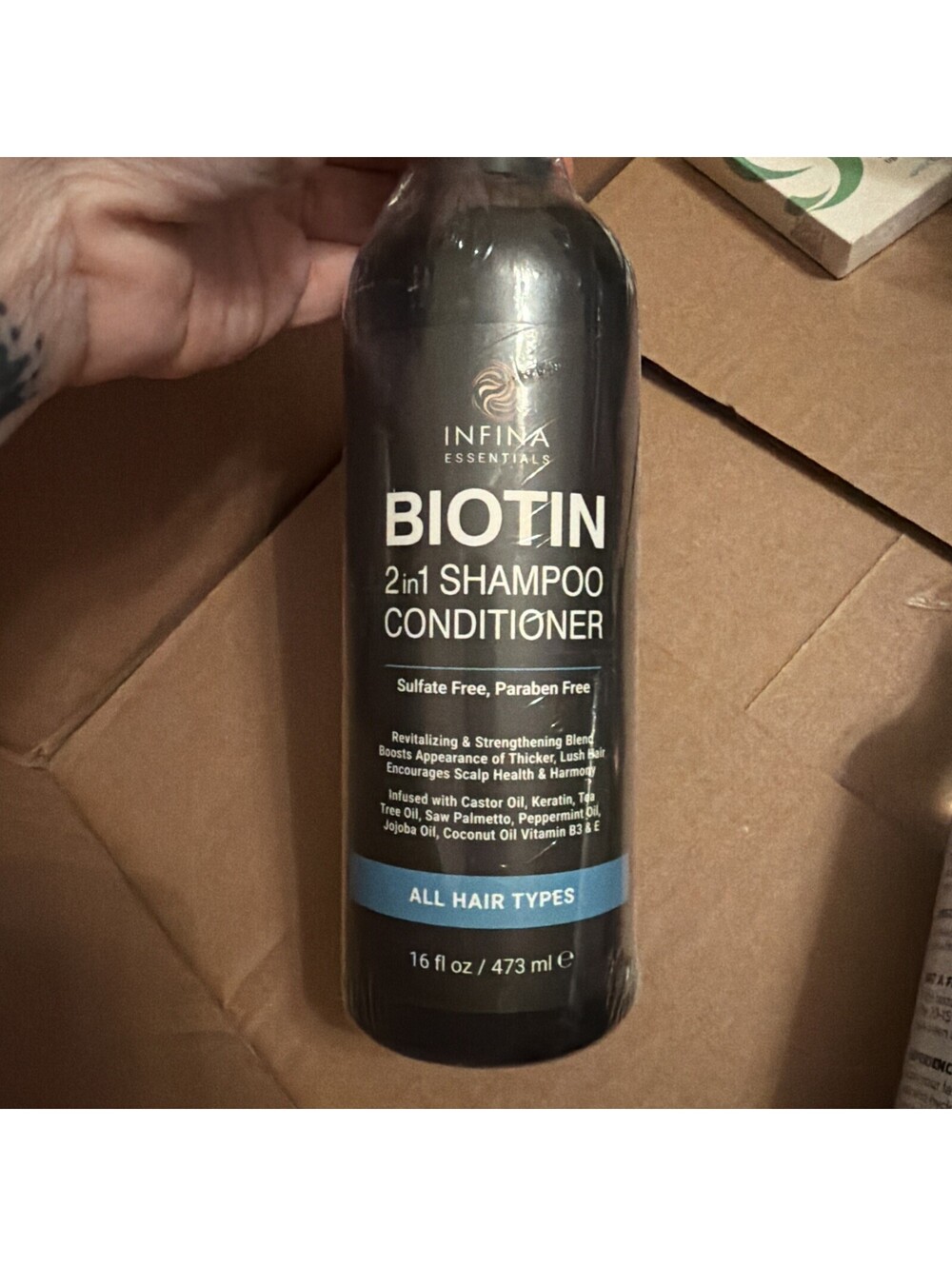INFINA ENTIALS Biotin 2-in-1 Shpoo and Conditer for Men & Women –